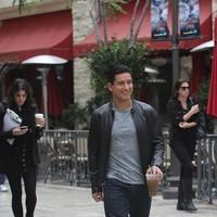 Celebrities at The Grove while filming at segment for 'Extra'